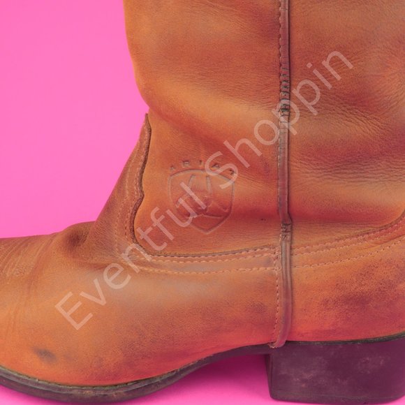 Ariat Stampede Heritage Leather Western Boots in Brown Size 9.5 D - Picture 8 of 12